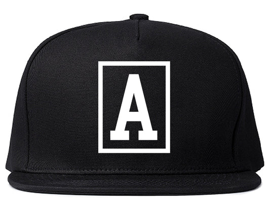A Anaheim California Box Logo Mens Snapback Hat Black