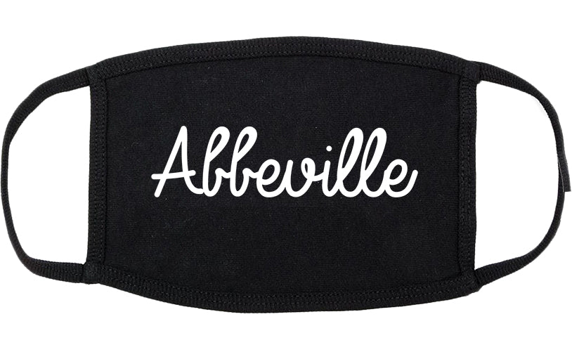Abbeville South Carolina SC Script Cotton Face Mask Black