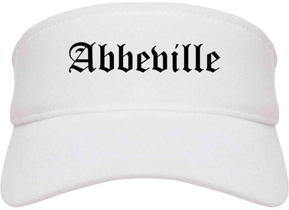 Abbeville South Carolina SC Old English Mens Visor Cap Hat White