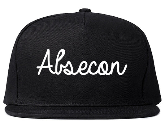Absecon New Jersey NJ Script Mens Snapback Hat Black