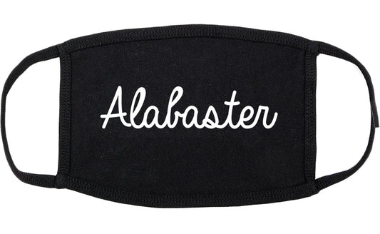 Alabaster Alabama AL Script Cotton Face Mask Black