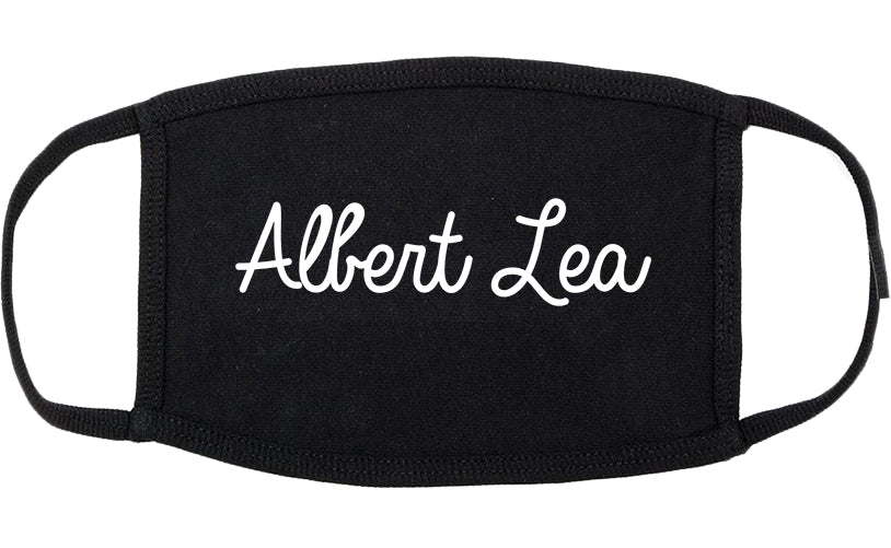 Albert Lea Minnesota MN Script Cotton Face Mask Black