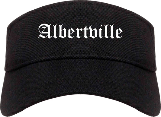 Albertville Minnesota MN Old English Mens Visor Cap Hat Black