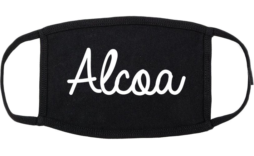 Alcoa Tennessee TN Script Cotton Face Mask Black