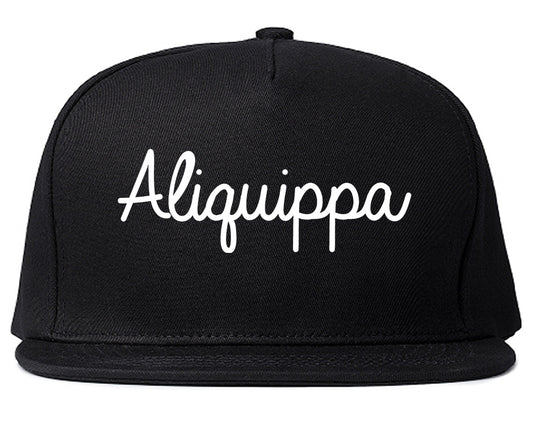Aliquippa Pennsylvania PA Script Mens Snapback Hat Black