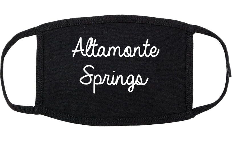 Altamonte Springs Florida FL Script Cotton Face Mask Black