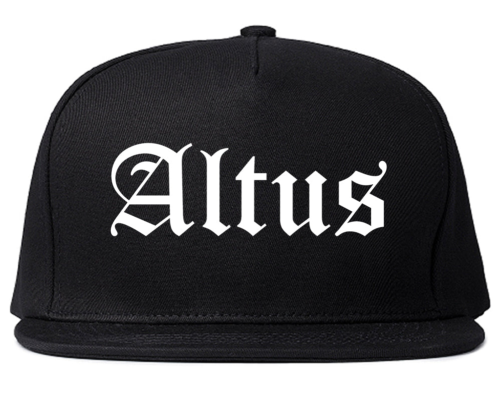 Altus Oklahoma OK Old English Mens Snapback Hat Black