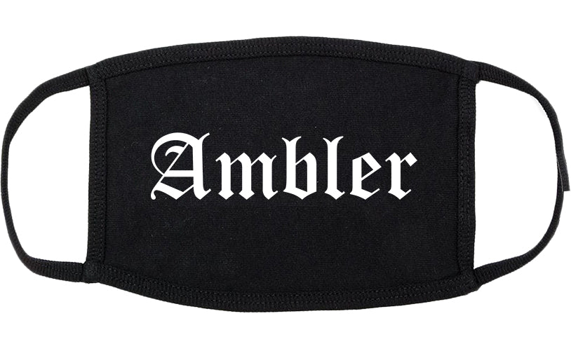 Ambler Pennsylvania PA Old English Cotton Face Mask Black