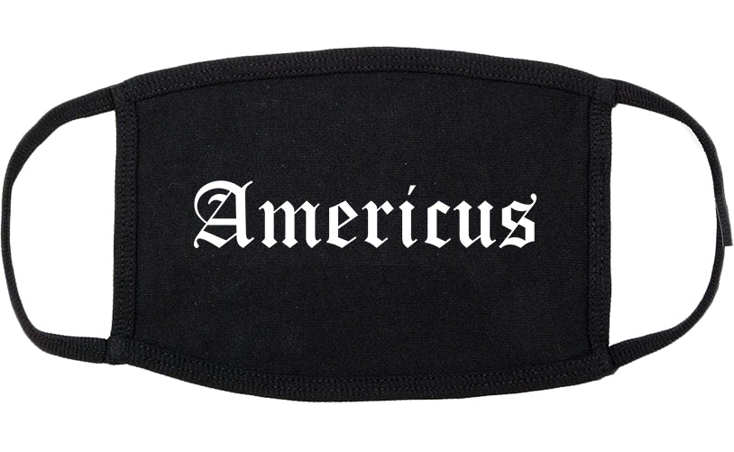 Americus Georgia GA Old English Cotton Face Mask Black