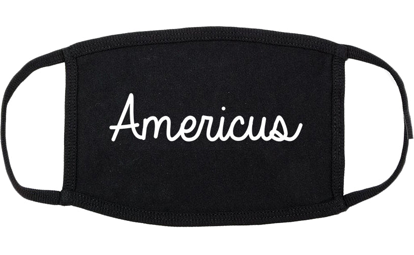 Americus Georgia GA Script Cotton Face Mask Black