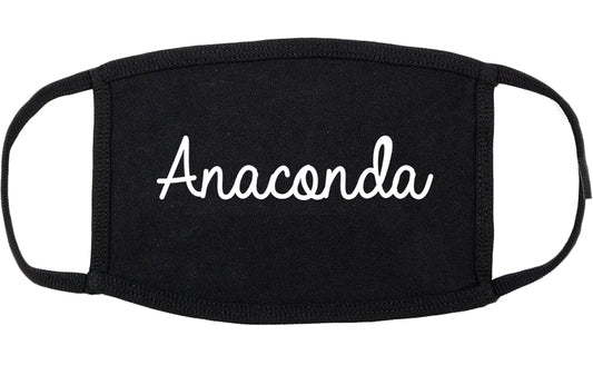 Anaconda Montana MT Script Cotton Face Mask Black