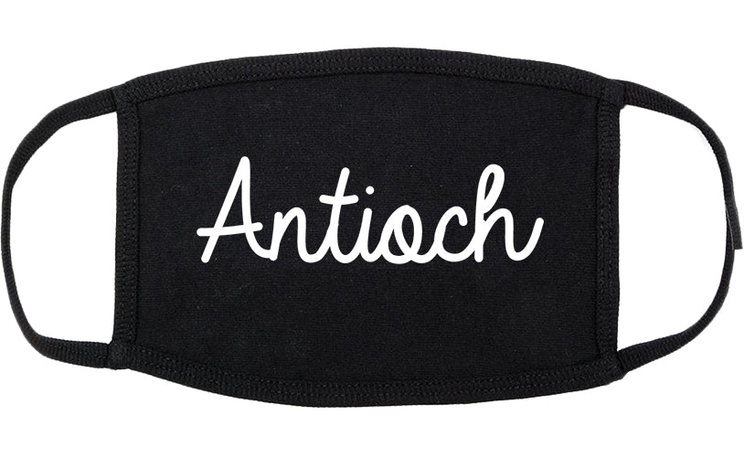Antioch California CA Script Cotton Face Mask Black