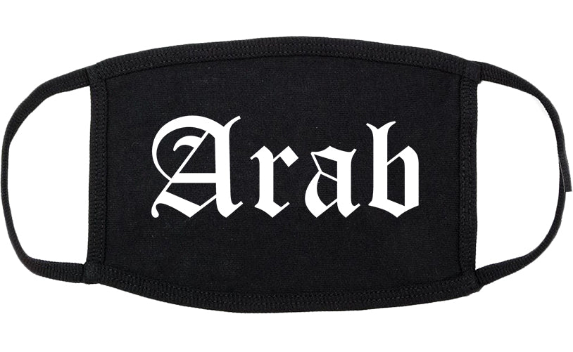 Arab Alabama AL Old English Cotton Face Mask Black