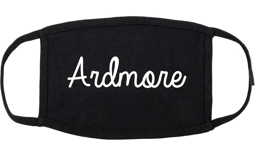 Ardmore Oklahoma OK Script Cotton Face Mask Black