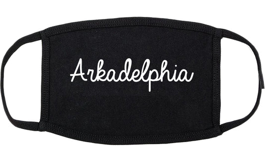 Arkadelphia Arkansas AR Script Cotton Face Mask Black