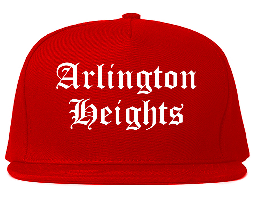 Arlington Heights Illinois IL Old English Mens Snapback Hat Red