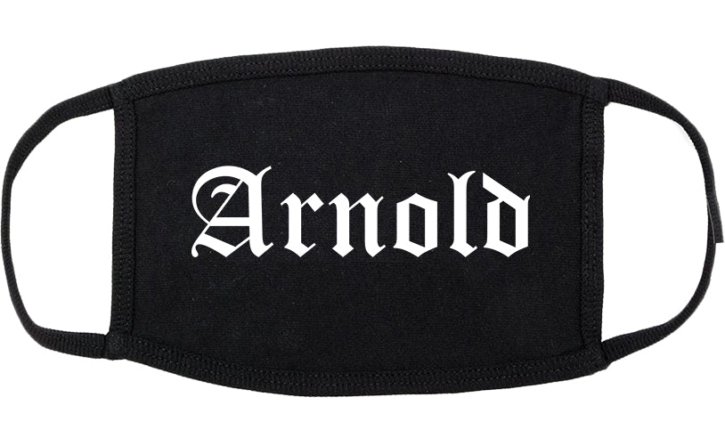 Arnold Pennsylvania PA Old English Cotton Face Mask Black