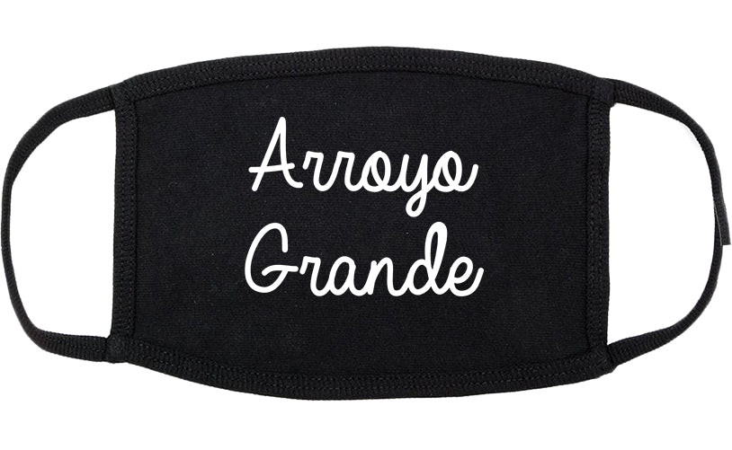 Arroyo Grande California CA Script Cotton Face Mask Black