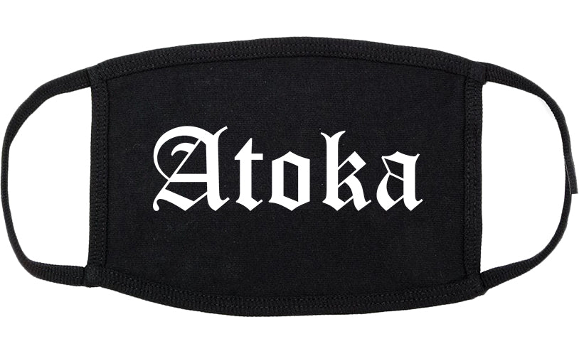 Atoka Tennessee TN Old English Cotton Face Mask Black