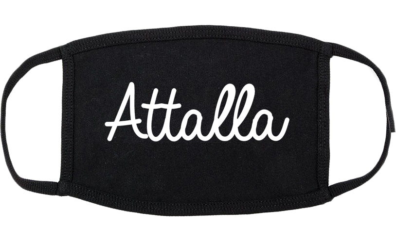 Attalla Alabama AL Script Cotton Face Mask Black