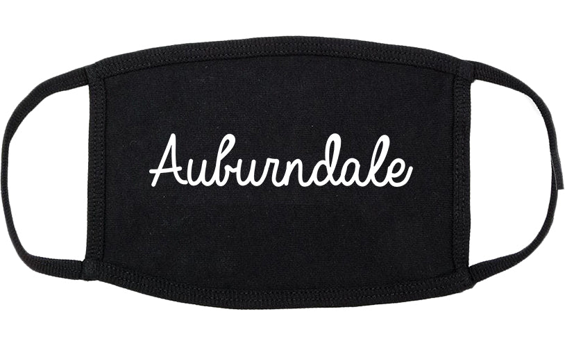 Auburndale Florida FL Script Cotton Face Mask Black