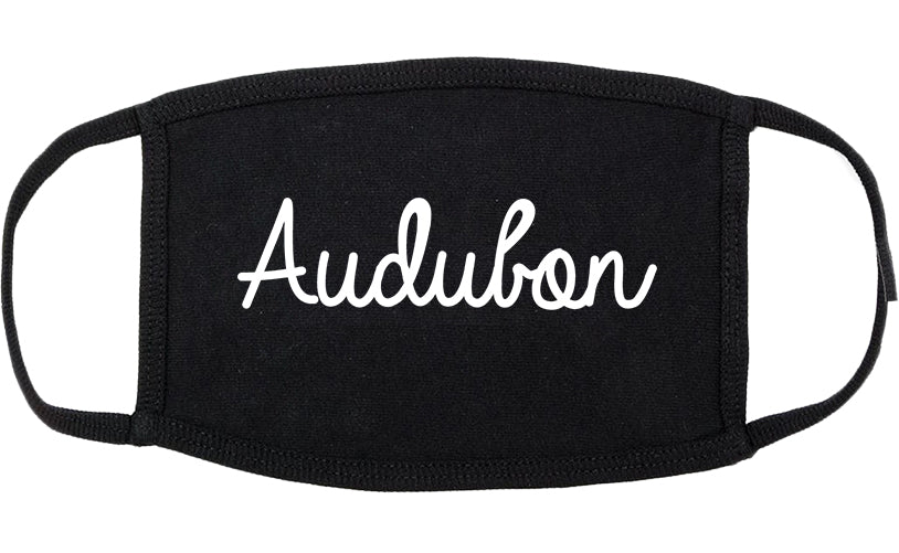 Audubon New Jersey NJ Script Cotton Face Mask Black