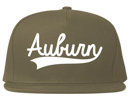 Aurburn Alabama Varsity Logo Mens Snapback Hat Grey