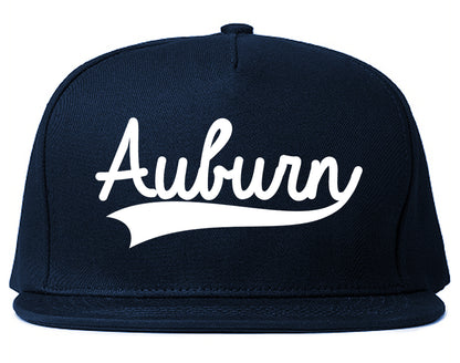 Aurburn Alabama Varsity Logo Mens Snapback Hat Navy Blue