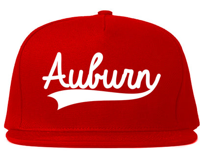 Aurburn Alabama Varsity Logo Mens Snapback Hat Red