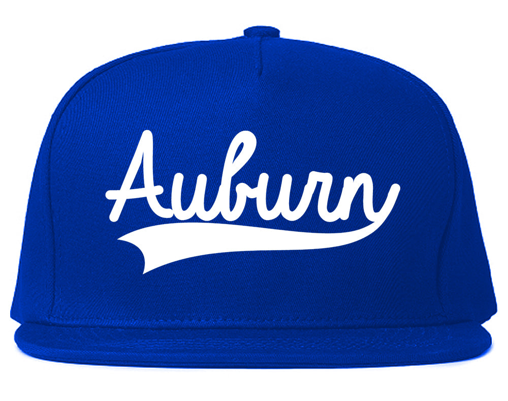 Aurburn Alabama Varsity Logo Mens Snapback Hat Royal Blue
