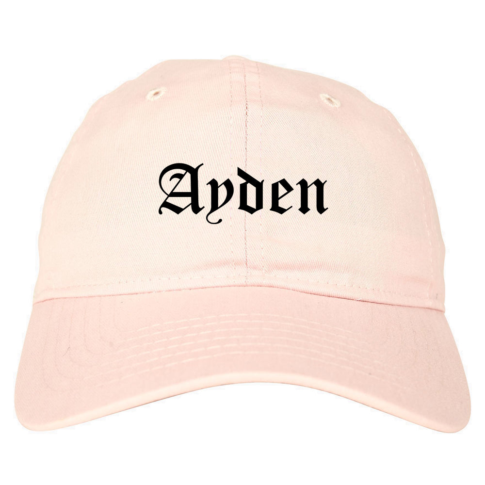 Ayden North Carolina NC Old English Mens Dad Hat Baseball Cap Pink