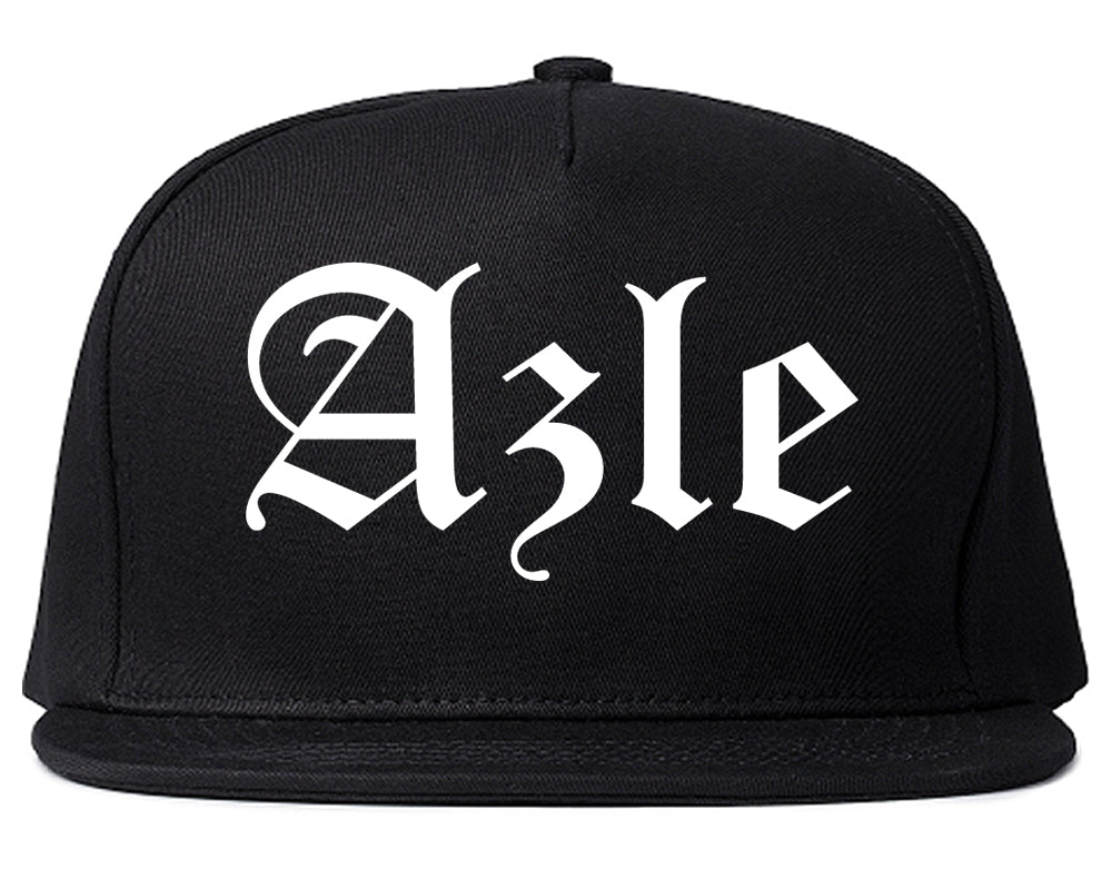 Azle Texas TX Old English Mens Snapback Hat Black