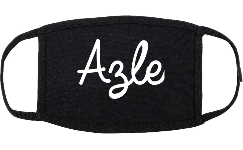 Azle Texas TX Script Cotton Face Mask Black