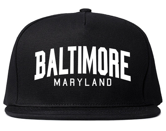 Baltimore Maryland Arch Mens Snapback Hat Black