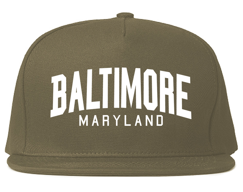 Baltimore Maryland Arch Mens Snapback Hat Grey