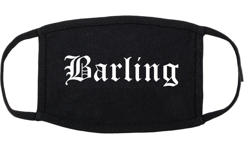 Barling Arkansas AR Old English Cotton Face Mask Black
