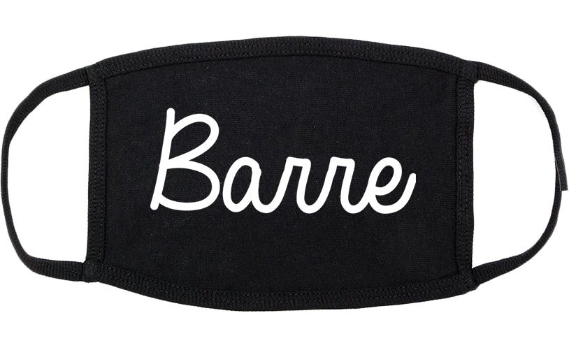 Barre Vermont VT Script Cotton Face Mask Black
