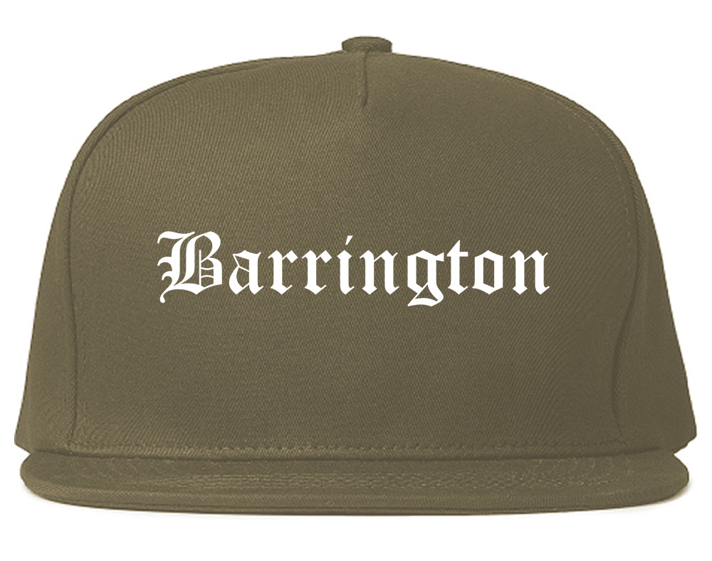 Barrington Illinois IL Old English Mens Snapback Hat Grey
