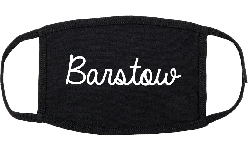 Barstow California CA Script Cotton Face Mask Black