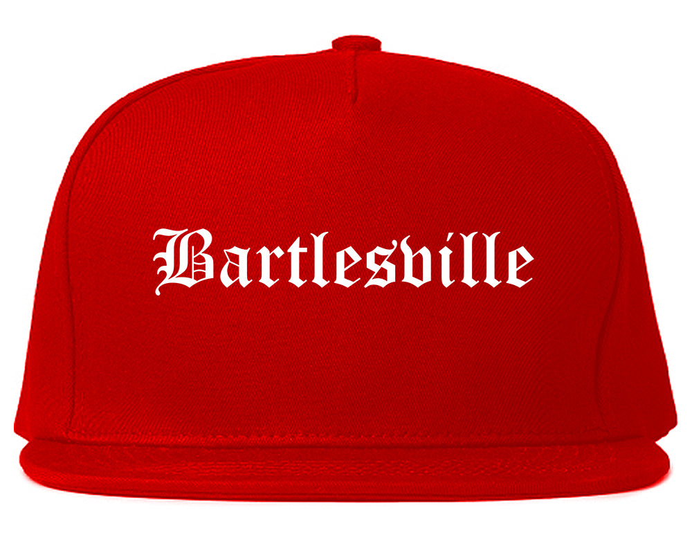 Bartlesville Oklahoma OK Old English Mens Snapback Hat Red