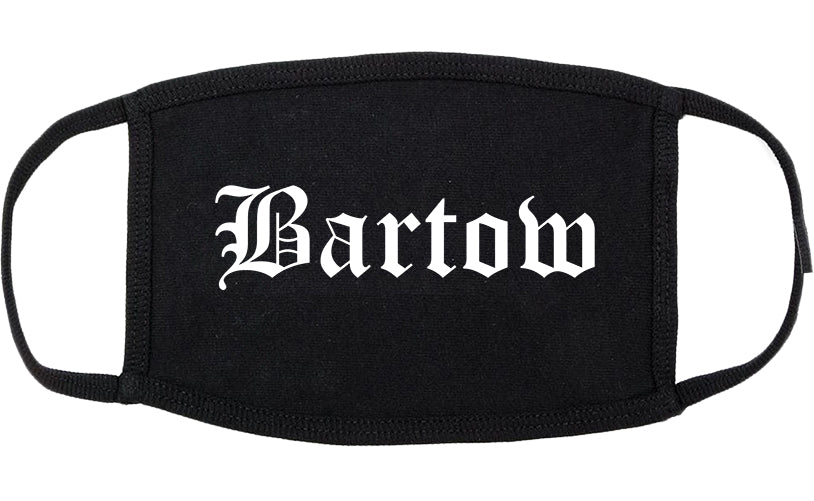 Bartow Florida FL Old English Cotton Face Mask Black