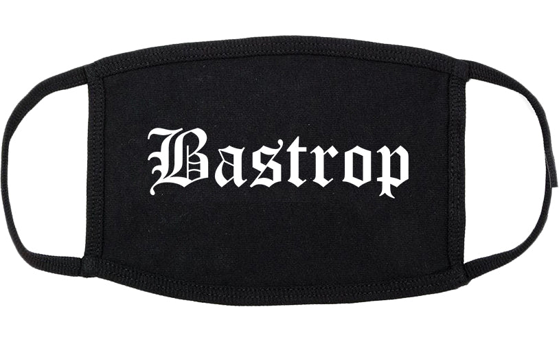 Bastrop Louisiana LA Old English Cotton Face Mask Black