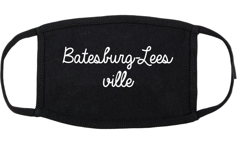Batesburg Leesville South Carolina SC Script Cotton Face Mask Black