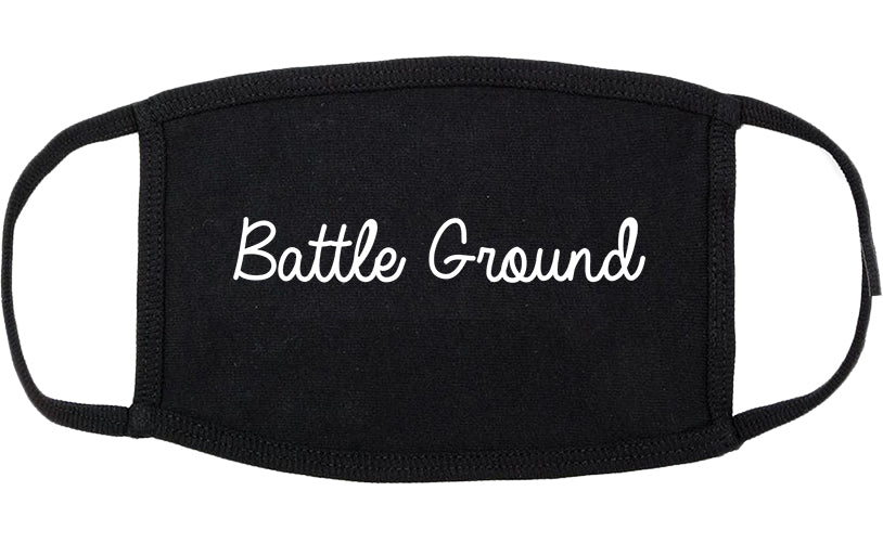 Battle Ground Washington WA Script Cotton Face Mask Black