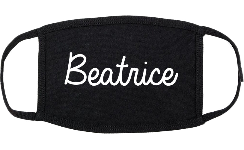 Beatrice Nebraska NE Script Cotton Face Mask Black
