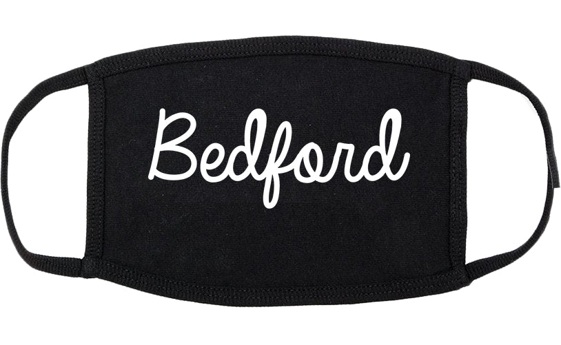 Bedford Ohio OH Script Cotton Face Mask Black