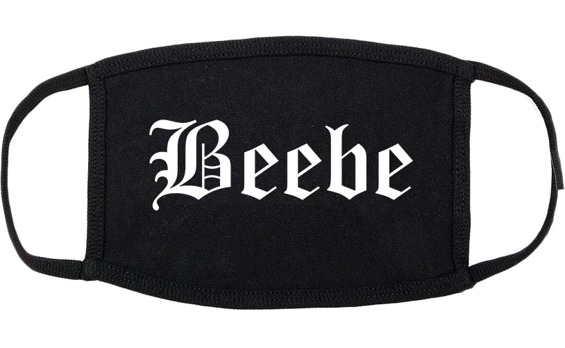 Beebe Arkansas AR Old English Cotton Face Mask Black