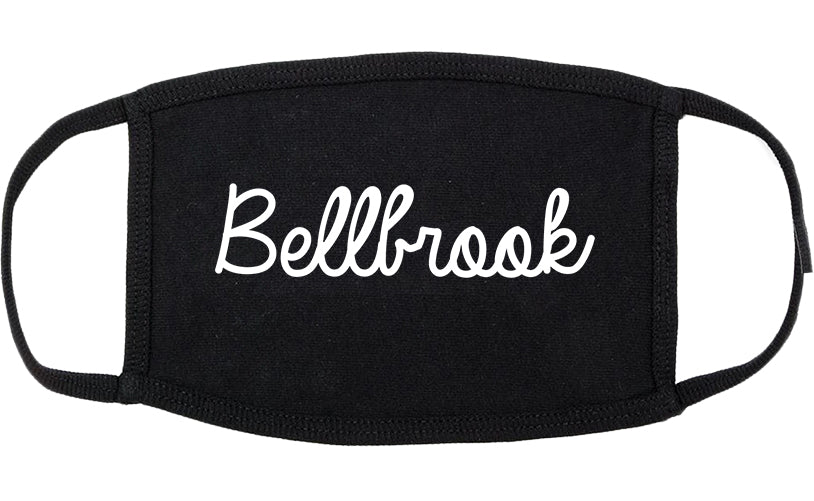 Bellbrook Ohio OH Script Cotton Face Mask Black