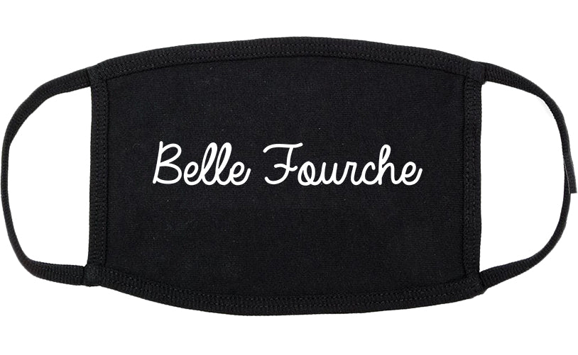 Belle Fourche South Dakota SD Script Cotton Face Mask Black