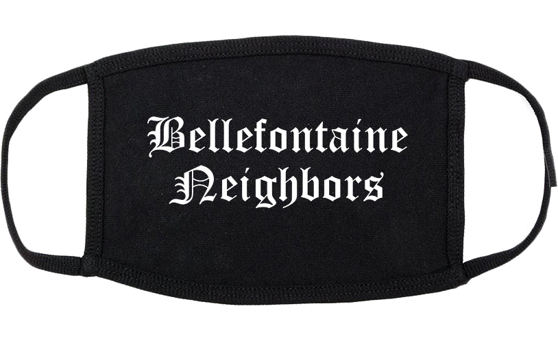 Bellefontaine Neighbors Missouri MO Old English Cotton Face Mask Black